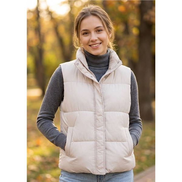 Mondetta Outdoor Project Vest, Men’s Size XL, White Puffer Style