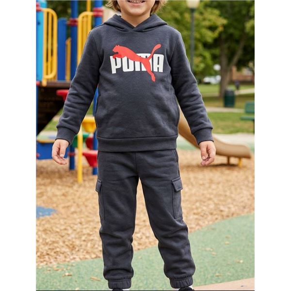 Puma Kids 3-Piece Set (Hoodie, T-Shirt, Pants) – Size 5