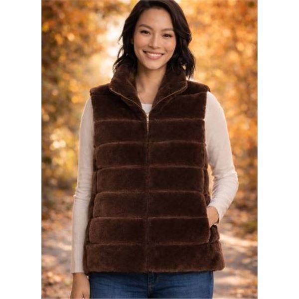 Weatherproof Women’s Faux Fur Vest L/G – Model D31