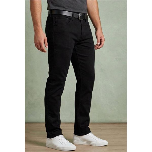 Calvin Klein Jeans High Stretch Denim, Straight Fit, Black, Size 34×30