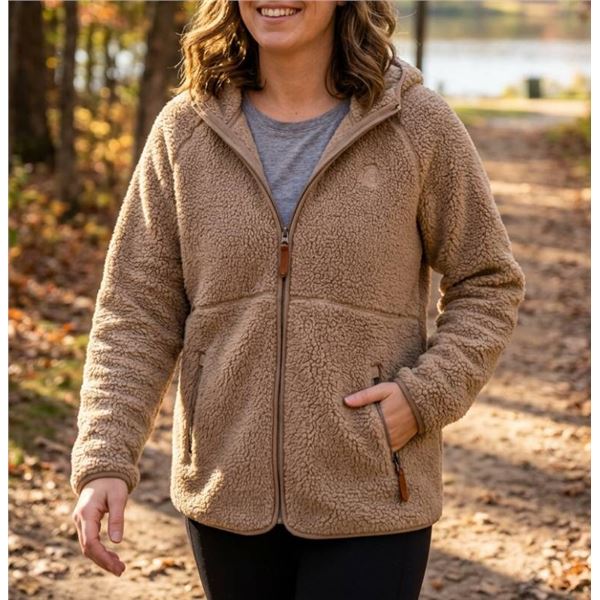 Sierra Designs L/G Hooded Fleece Jacket, Tan, Model 1914783