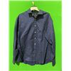 Image 2 : Tommy Hilfiger Men’s 2XL Navy Dotted Long Sleeve Button Shirt, Regular Fit