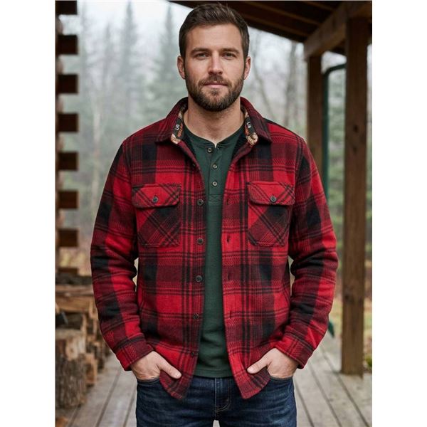 Realtree L/G Red and Black Plaid Jacket
