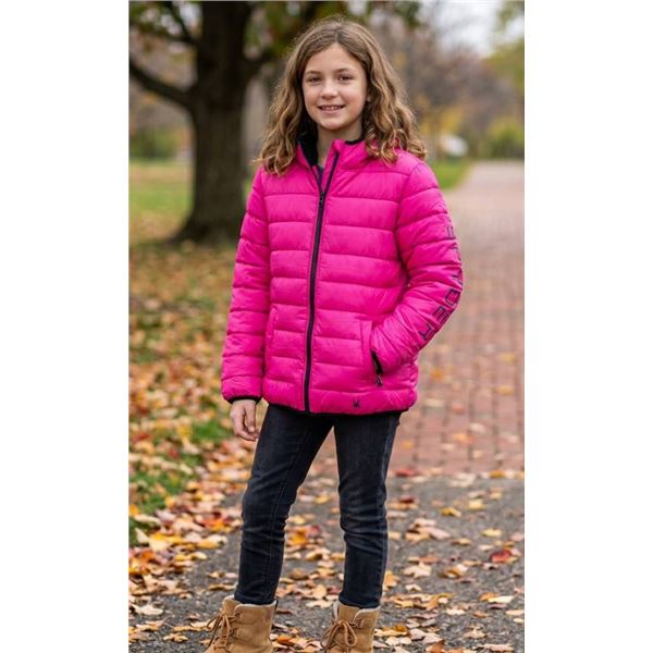 Spyder Kids’ Sherpa-Lined Puffer Jacket, XL/TG 14/16, Pink