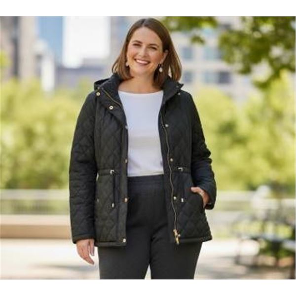 Weatherproof Women’s Quilted Jacket XL with Hood