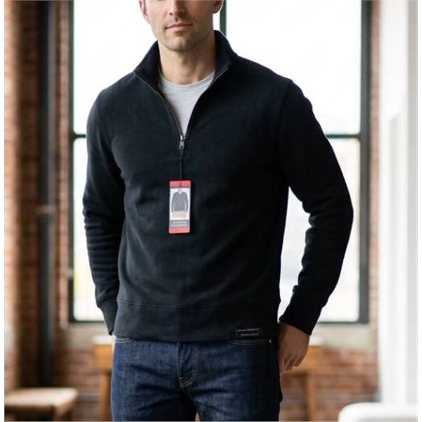Banana Republic Men’s Half-Zip Pullover Sweatshirt, Black, Size M