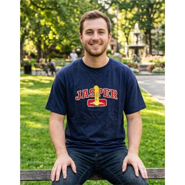 RiverWear Jasper Mountain T-Shirt XL in Navy with Embroidered Design