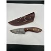 Image 3 : Handcrafted Fixed-Blade Knife With Leather Sheath