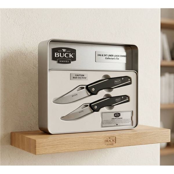 Buck Knives 246 and 247 Liner Lock Combo Collector’s Set