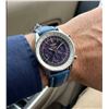 Image 1 : Breitling “STYLE” Navitimer Chronometer Blue Leather Strap Watch