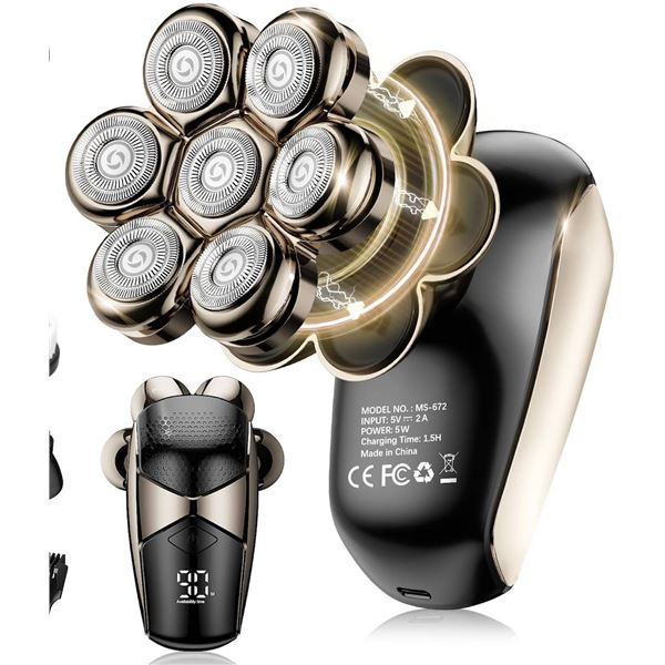 SHPAVER Electric Rotary Head Shaver for Bald Men, Model 360
