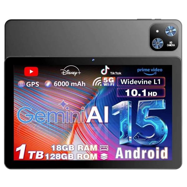 UBDXBD 10.1 Inch Android 15 Tablet with Barcode X004U9CB05