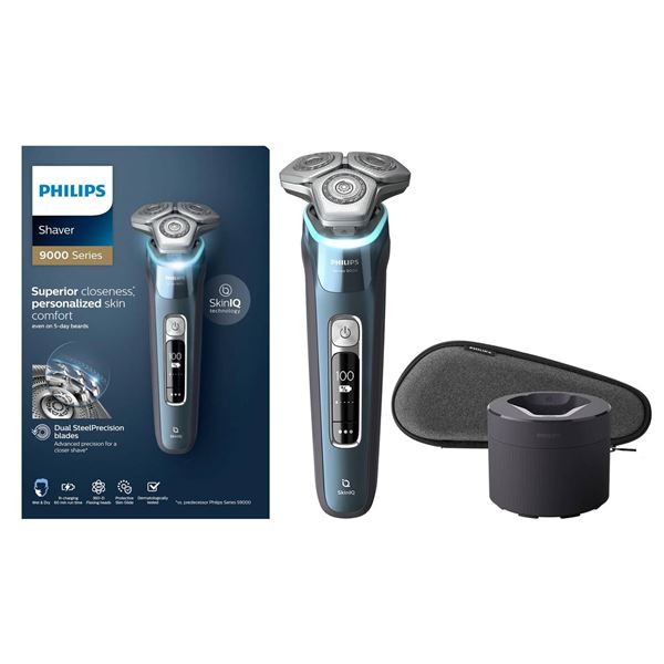 Philips Shaver 9000 Series with SkinIQ Technology and Dual SteelPrecision Blades