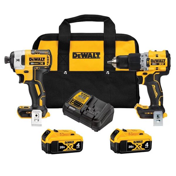DeWalt XR 20V Brushless Cordless Drill and Impact Driver Kit