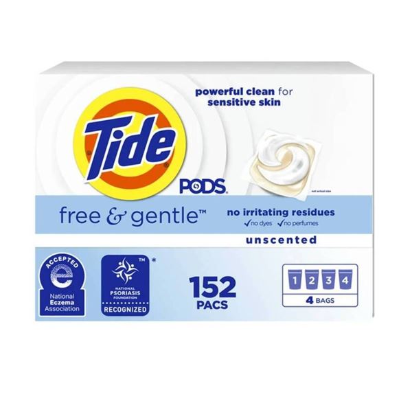 Tide Pods Free and Gentle Laundry Detergent – 152 Count
