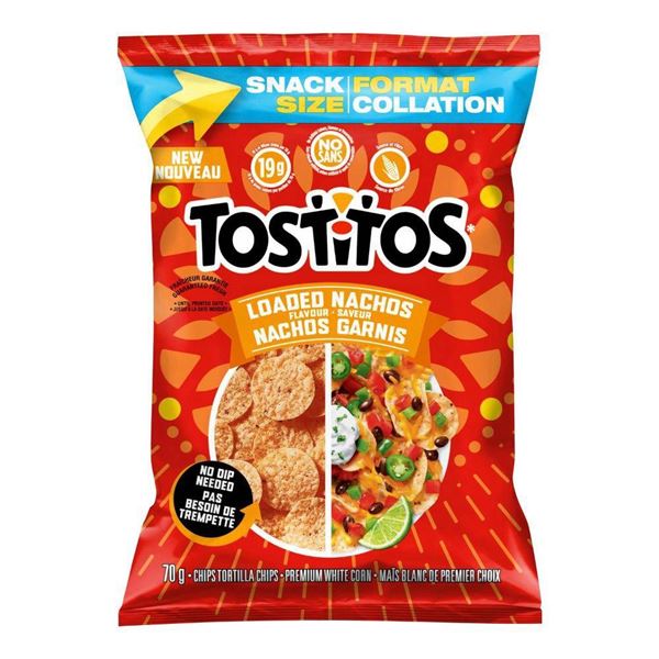 Tostitos Loaded Nachos Flavour Tortilla Chips Snack Size 36x70g