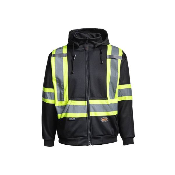 Pioneer High Visibility Safety Hoodie, Black, Size 3XL/3TG