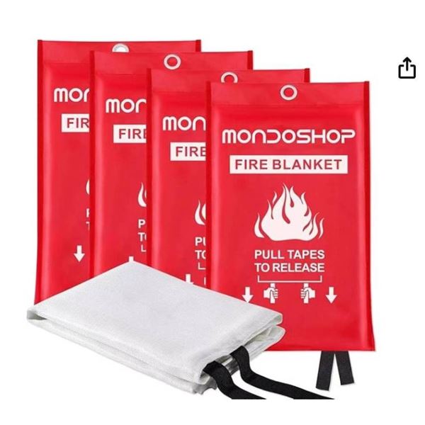 Mondoshop Fiberglass Fire Blanket for Emergency Fire Suppression