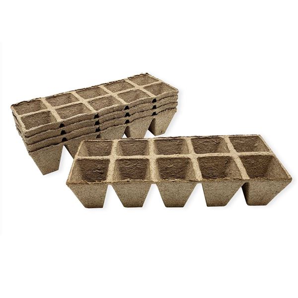 Jiffy Strips 10, with a total of 50 pots