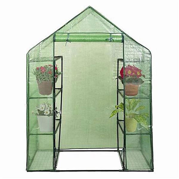 Walk-In Greenhouse with Steel Frame and Polyethylene Cover