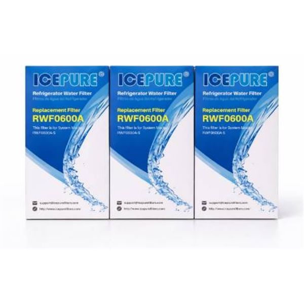 IcePure Refrigerator Water Filter RWF0600A, Set of 3