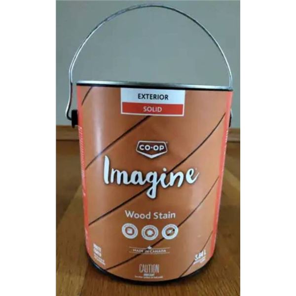 Lot of 2 – Co-op Imagine Exterior Solid Wood Stain, 3.64 L, White C9419