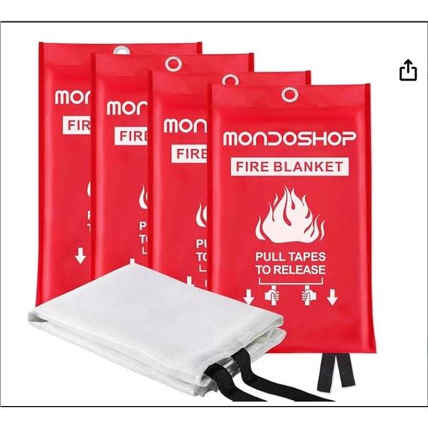 Fire Blanket for Home Kitchen Emergency – Mondoshop Fire Suppression Blanket Fireproof Blan
