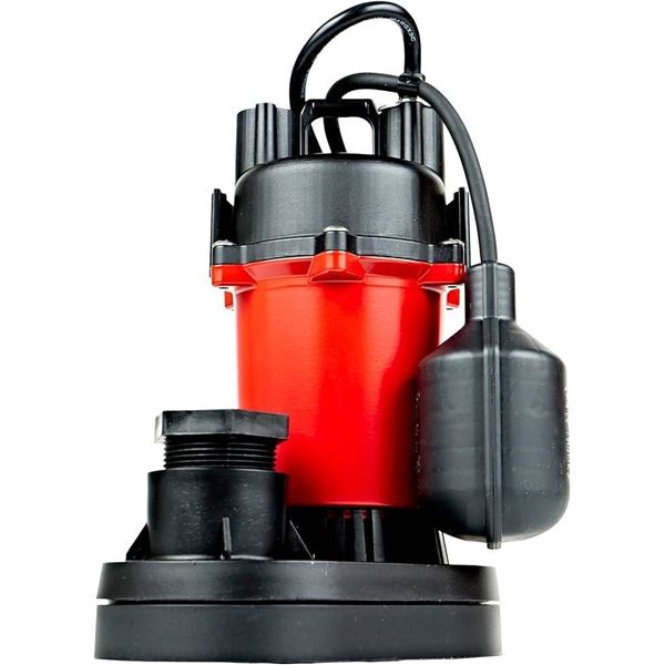 Red Lion RL-SP25T Sump Pump 1/4 HP Thermoplastic Construction