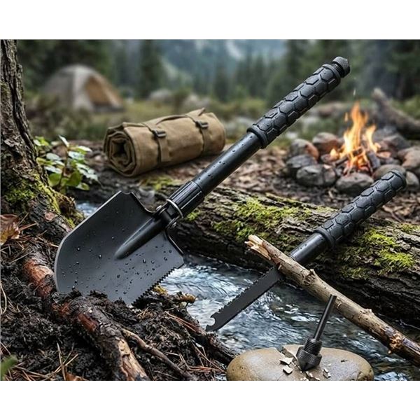 Emergency Zone Advanced 12-Function Folding Shovel with Compact Design