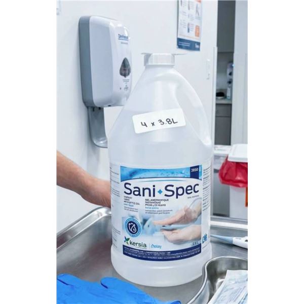Kersia Sani-Spec Hand Antiseptic Gel 3.8L – Lot of 4