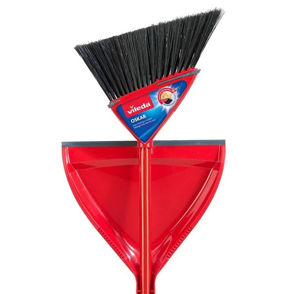 2 Vileda Dustpan and Broom Sets with Handheld Design