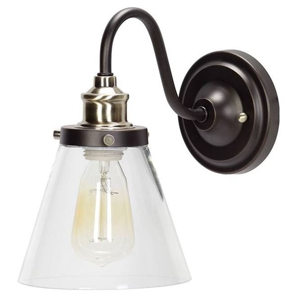 Globe Electric Jackson Wall Sconce With Clear Glass Shade
