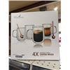 Image 2 : Comome Double Walled 16 OZ, Borosilicate Glass Coffee Cups Set of 4 with Spoons