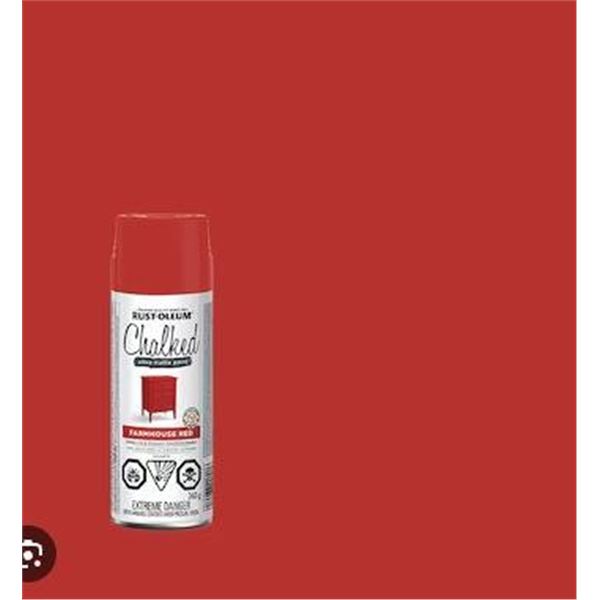 Rust-Oleum Chalked Ultra Matte Paint, Farmhouse Red, 340g