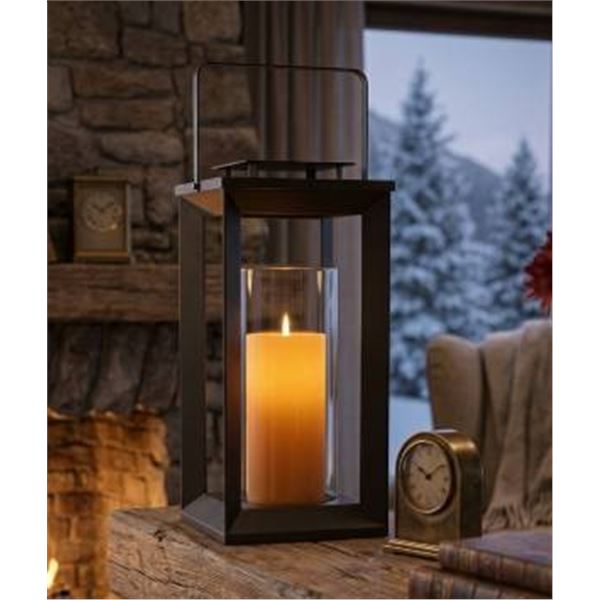 Indoor/Outdoor GX Brands Pillar Candle Lantern with LED Light