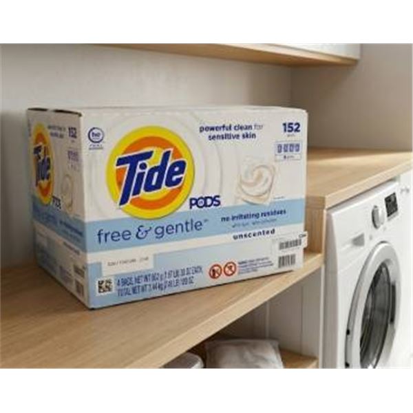 Tide PODS Free and Gentle, Unscented, 152 Count, 4 Bags