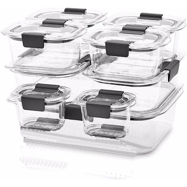 Rubbermaid Glass Food Storage Containers Set with Lids,