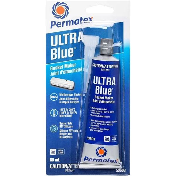 Permatex 59603 Ultra Blue RTV Silicone Gasket Maker, 80 mL, Lot of 6