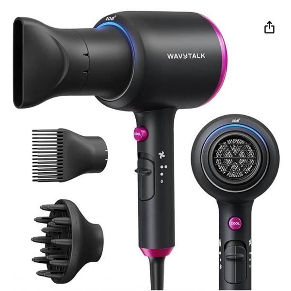 Wavytalk Blown Away Ionic Hair Dryer – Black