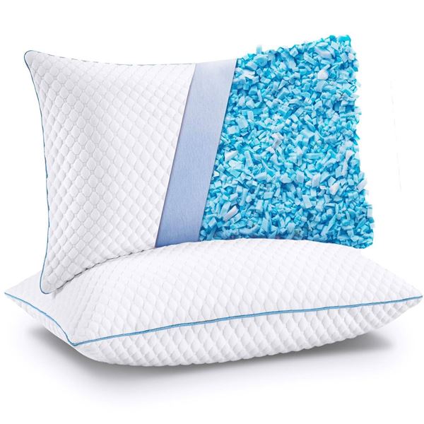 Shredded Memory Foam Pillows (Queen, 2 Pack)