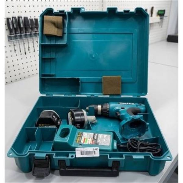 Makita 6337D 14.4V Cordless Drill with Ni-MH Battery Charger and Batteries
