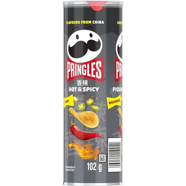 Pringles Hot & Spicy Flavored Chips 12-Pack, 102 g Per Can