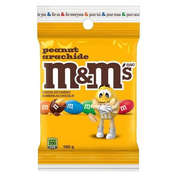 M&M’s Peanut 24-Pack, 100g Each (2.4kg Total)