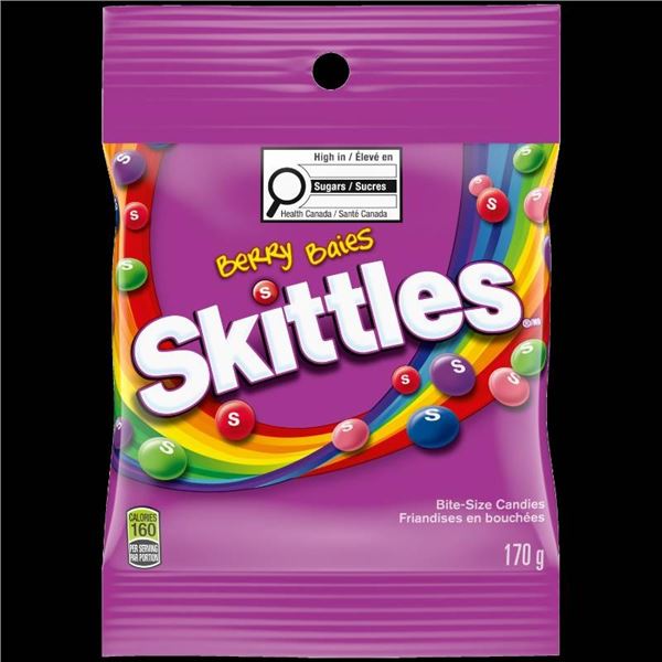 Skittles Berry Bones Bite-Sized Candies, 12 x 170g Bags