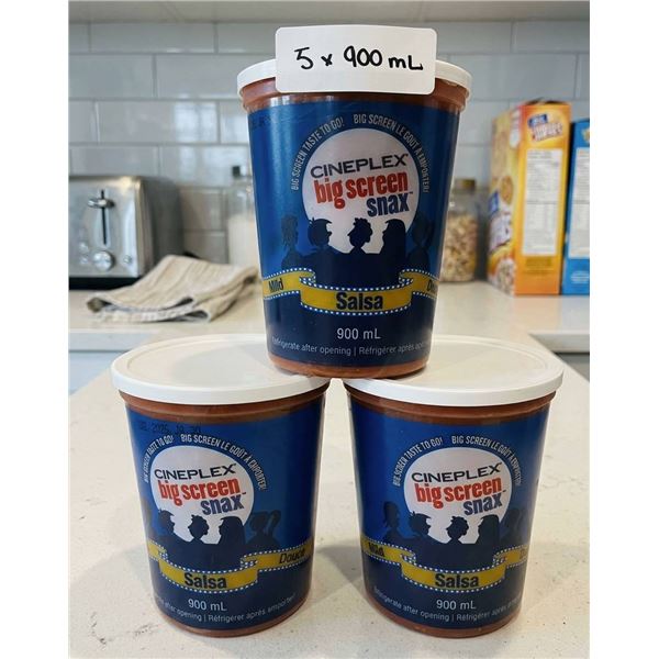 Cineplex Big Screen Snax Salsa, 5 x 900 mL Containers
