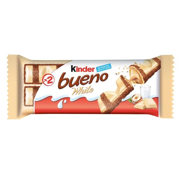 Kinder Bueno White 20-Pack Chocolate Bars, 39g Each