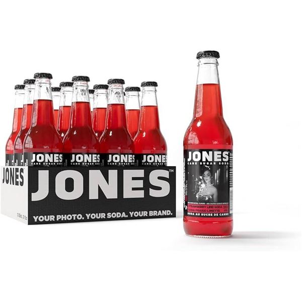 Jones Cane Sugar Soda 355 mL Bottles, Pack of 10