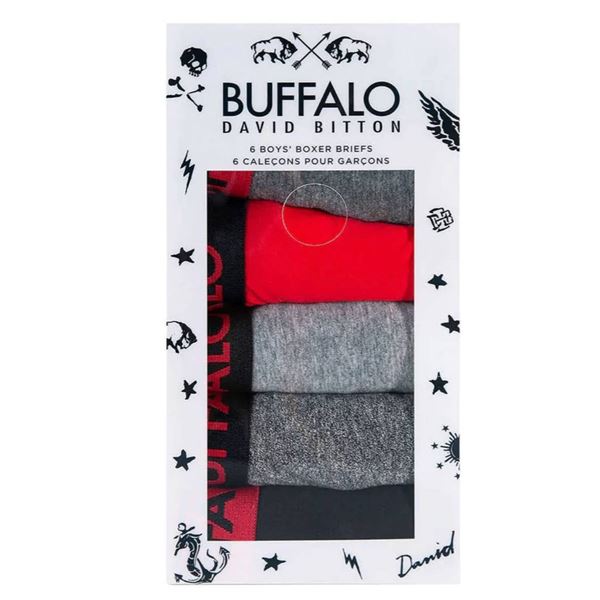 Buffalo David Bitton Boys’ Boxer Briefs, 6 Pack, XS/TP (4-5)
