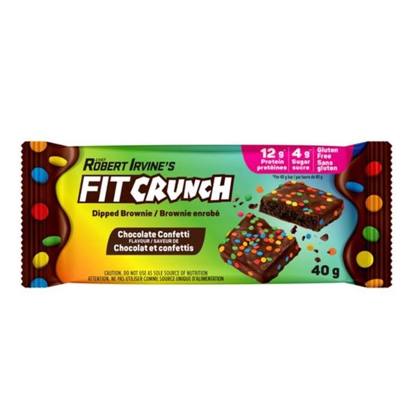 Chef Robert Irvine’s Fit Crunch Chocolate Confetti Dipped Brownies – 12 x 40g