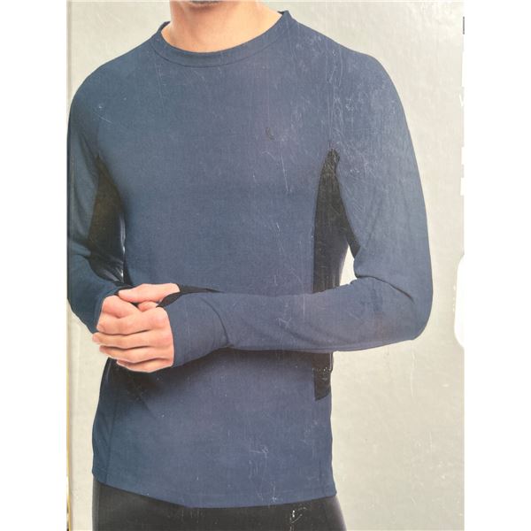 Lole Men’s Merino Wool Blend Baselayer Top – Size XXLT/XXTTG – Blue